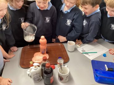 Science Week – 1st & 2nd Classes Volcano Experiment!