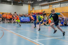 Children from small schools in Co. Donegal, Ireland taking part in the Sportshall Athletics programme which is an indoor athletics programme that specifically develops a child's running, jumping and throwing skills. It consists of Track & Field Events and promotes multi-skill development for kids from 3rd to 6th class.